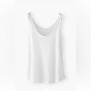 Wrap London Linen Jersey Vest - White - US Size 6